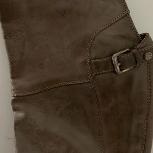 Guess over knees distressed brown boots